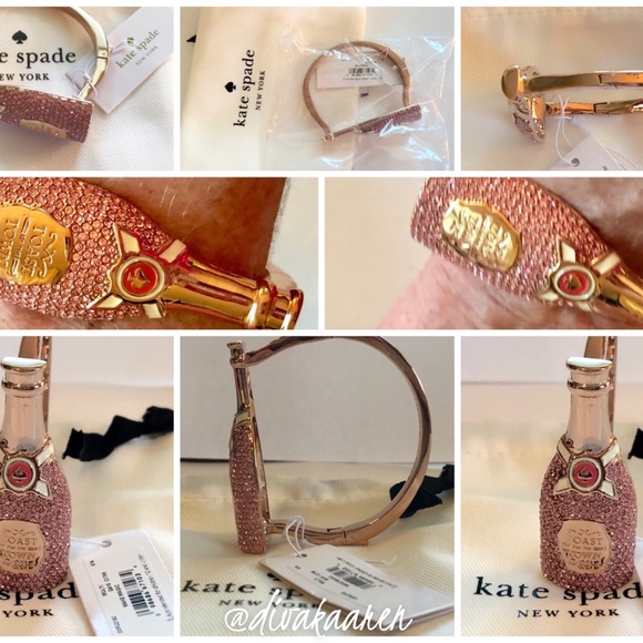 Kate Spade Champagne Bangle Bracelet “Make Magic” - Picture 5 of 8